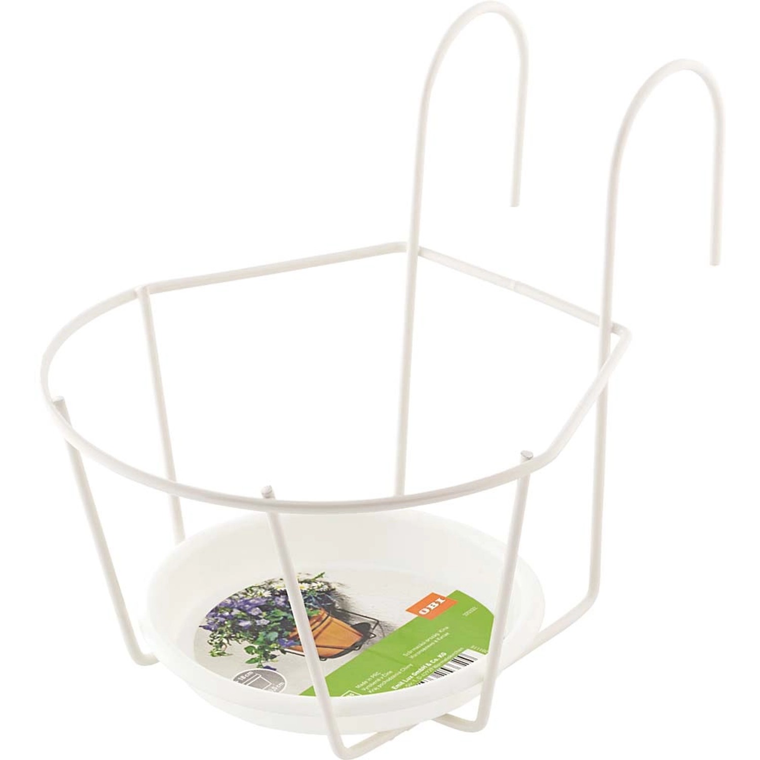 OBI Uchwyt na doniczkę biały 18 cm