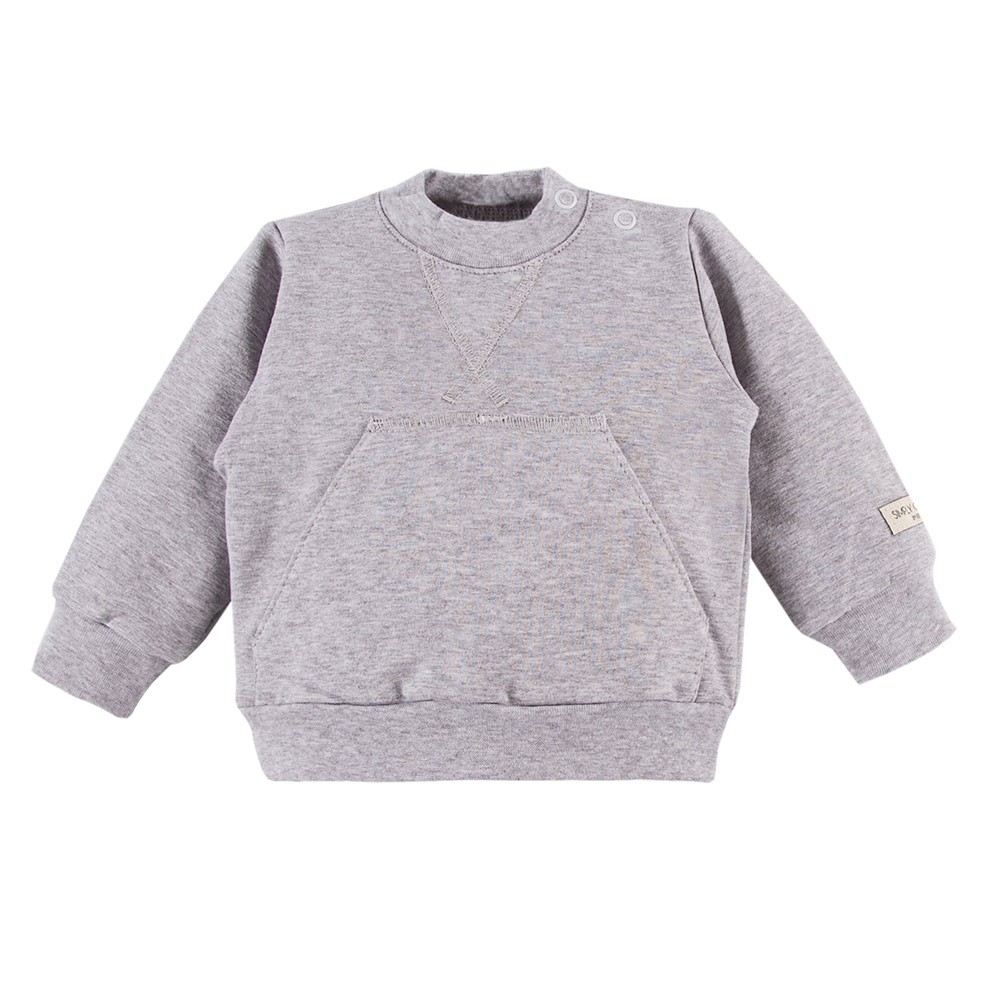 Bluza kangurka dziecięca szara EV