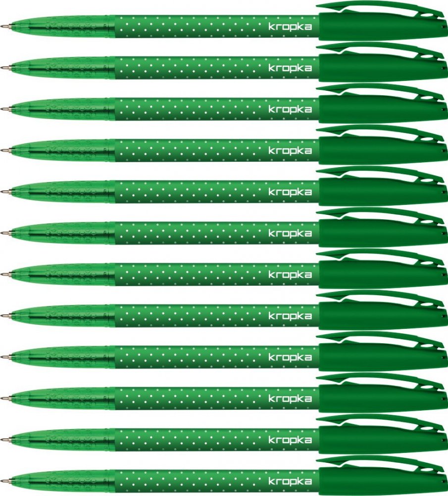 12x Długopis Rystor, Kropka, 0.5mm, zielony