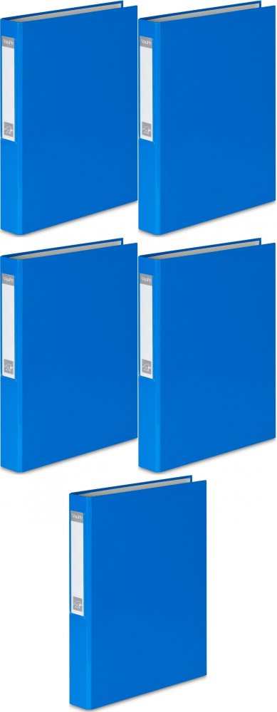 5x Segregator VauPe FCK, A4, szerokość grzbietu 40mm, do 150 kartek, 2 ringi, jasnoniebieski