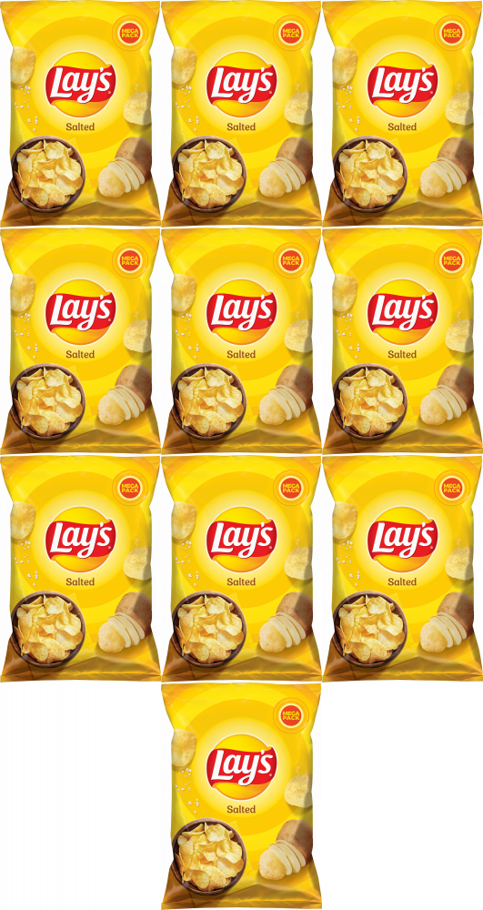 10x Chipsy Lay's Salt, solony, 200g