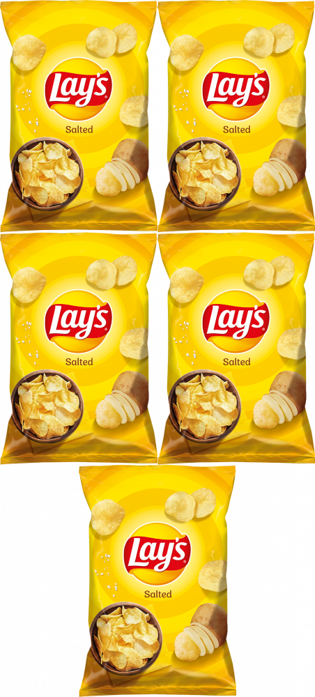 5x Chipsy Lay's Salt, solony, 130g