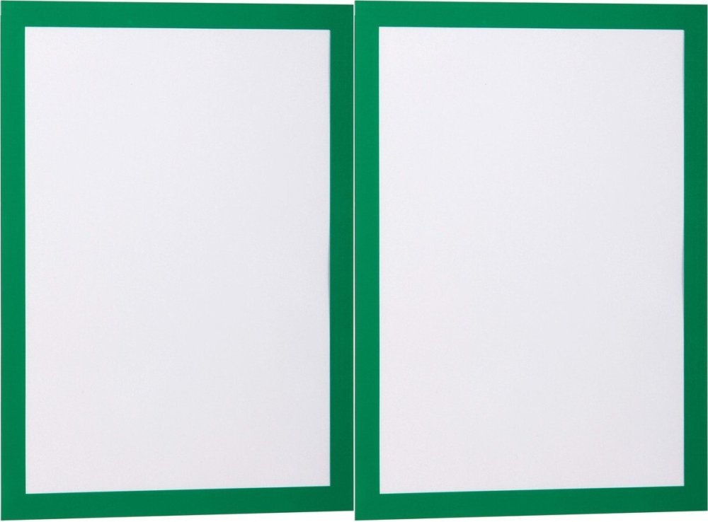 2x Ramka magnetyczna Durable Duraframe, samoprzylepna, A4, 2 sztuki, zielony