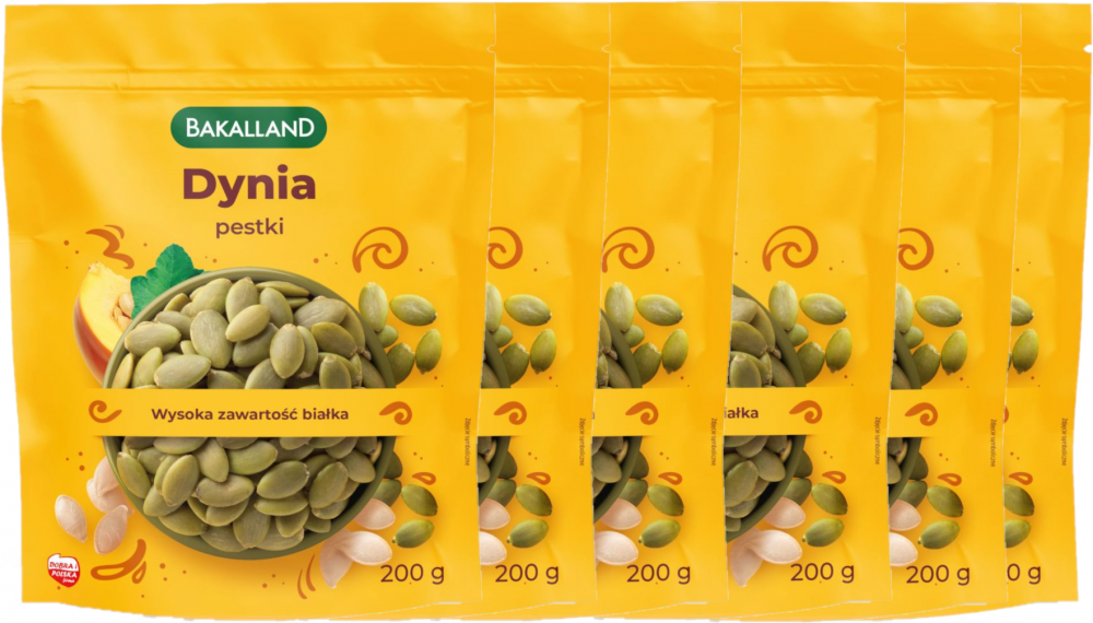 6x Pestki dyni łuskane Bakalland, 200g