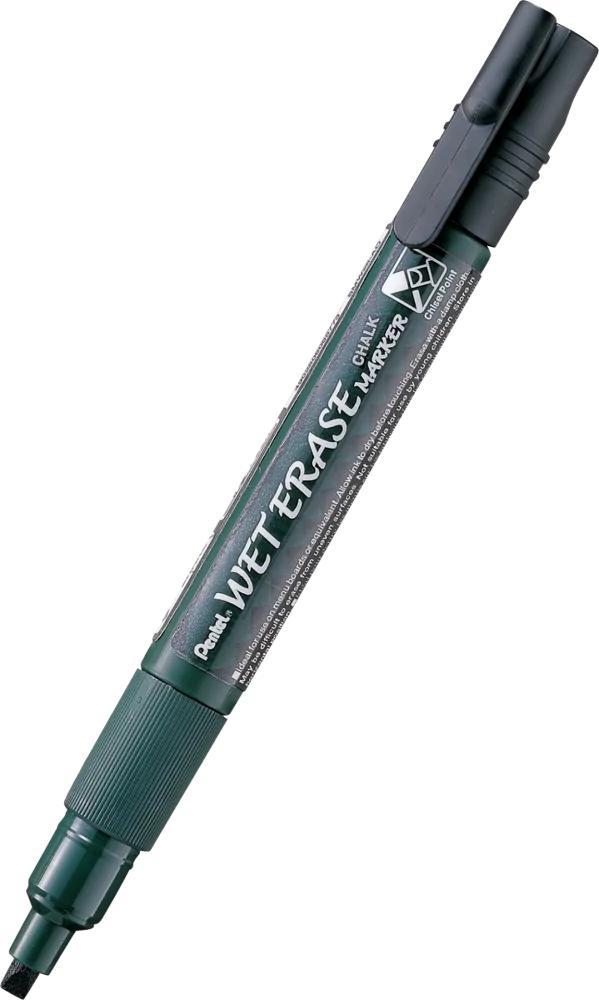 Marker kredowy Pentel SMW26 cienki, ścięta, 4.3mm, czarny