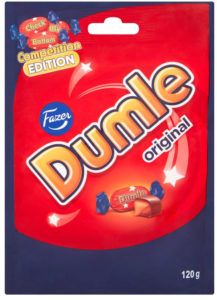 Cukierki toffi Fazer Dumle Original, w mlecznej czekoladzie, 120g