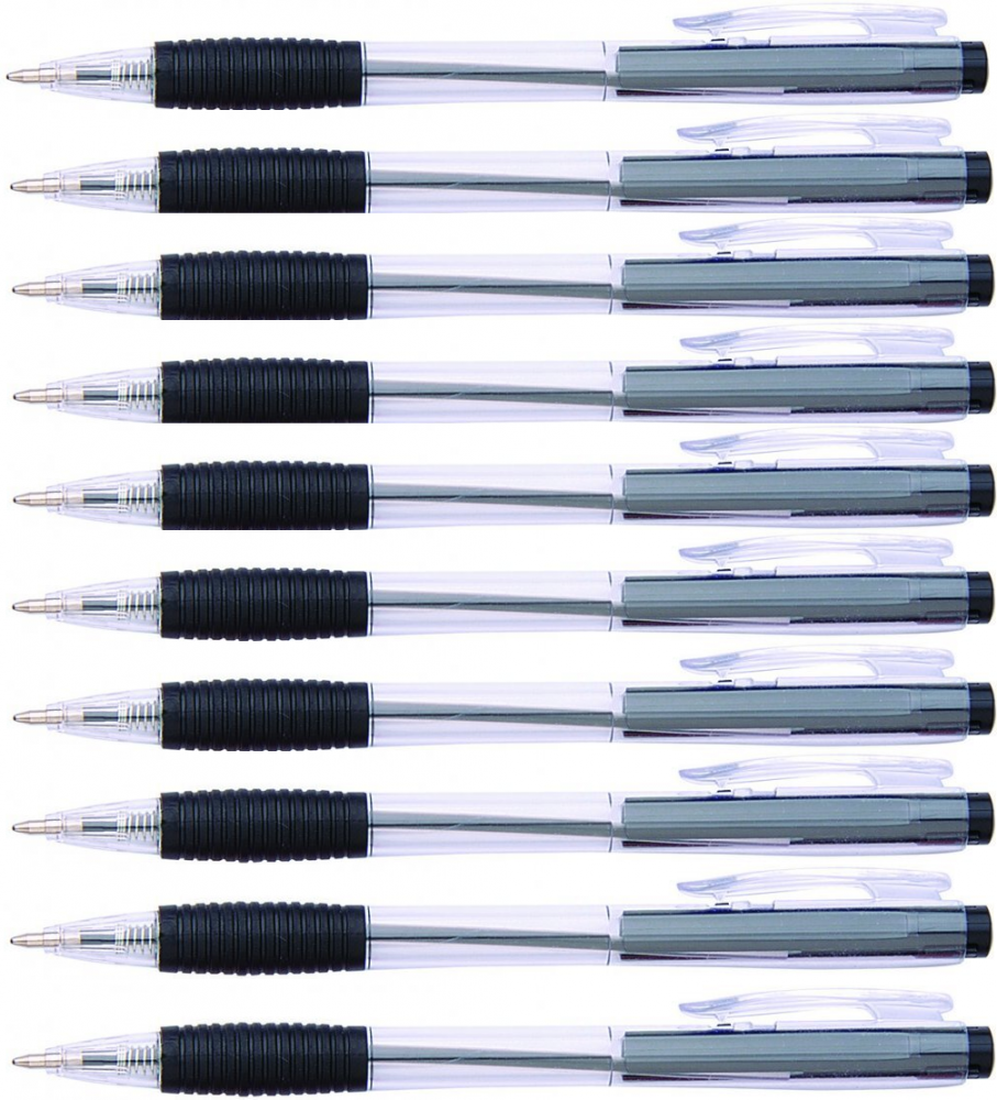 10x długopis automatyczny Office Products, 0.7mm, czarny