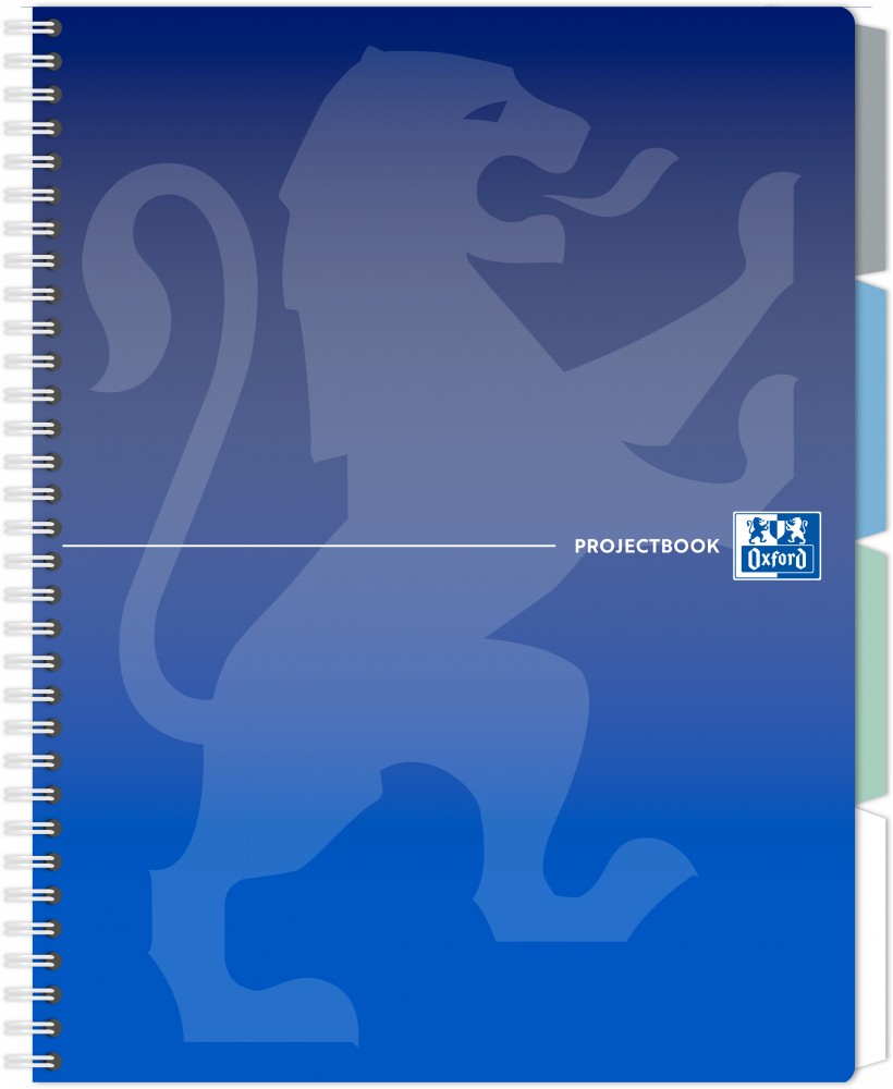 Kołonotatnik Oxford Gradient Projectbook, B5, w kratkę, 80 kartek, okładka PP, mix kolorów