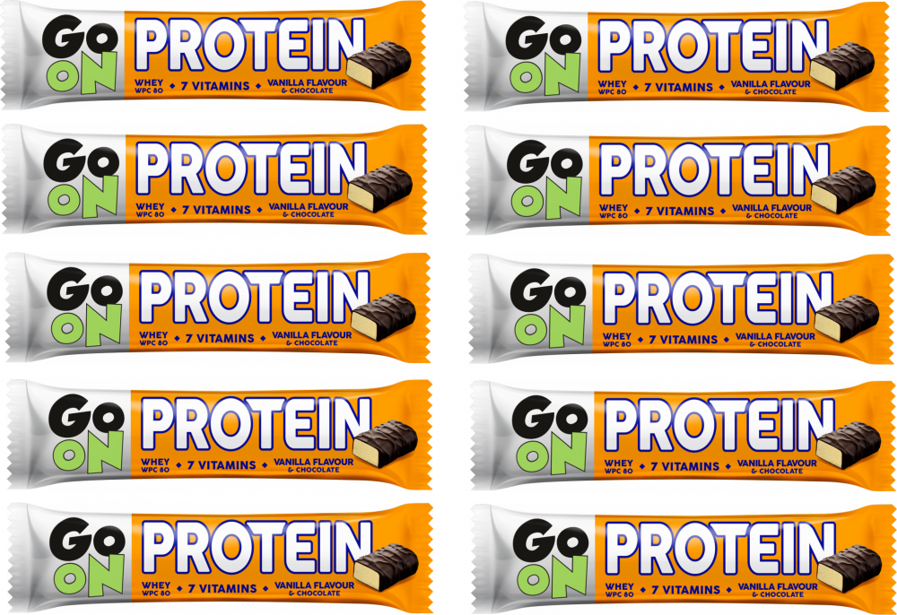 10x baton Sante Go On, waniliowy, 50g