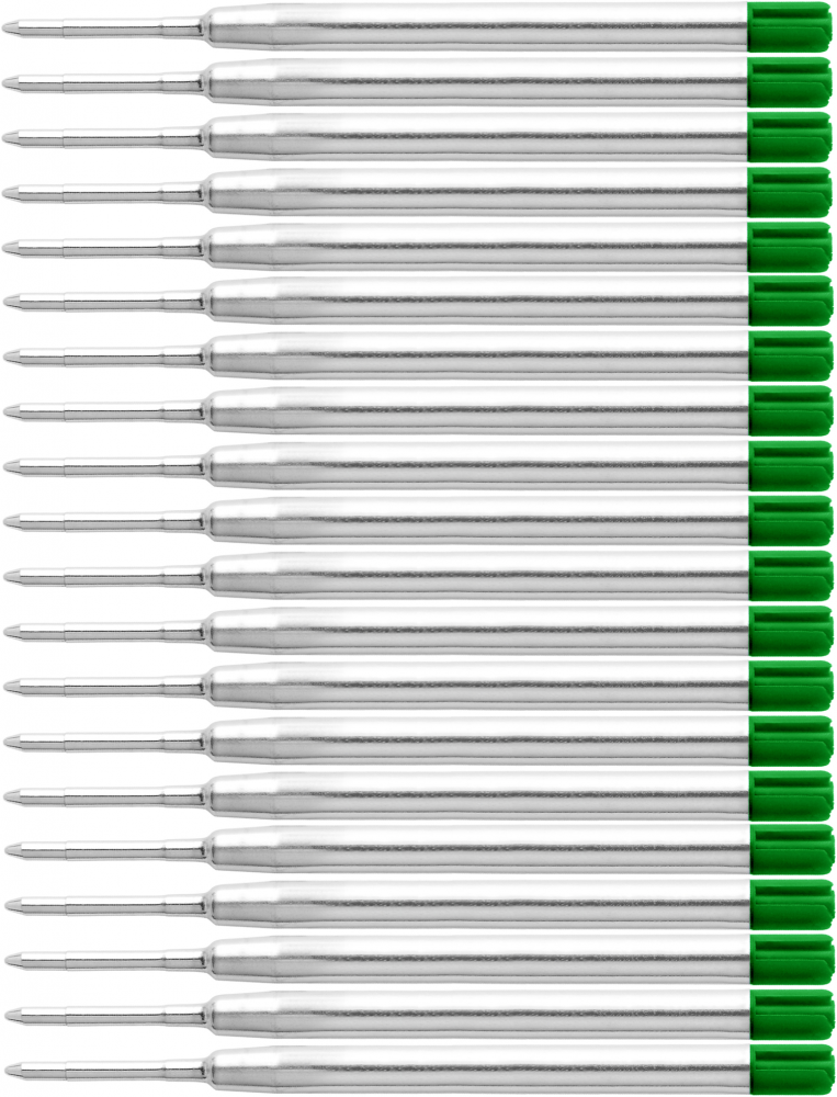 20x Wkład wielkopojemny do długopisu Kamet, 1.0mm, zielony