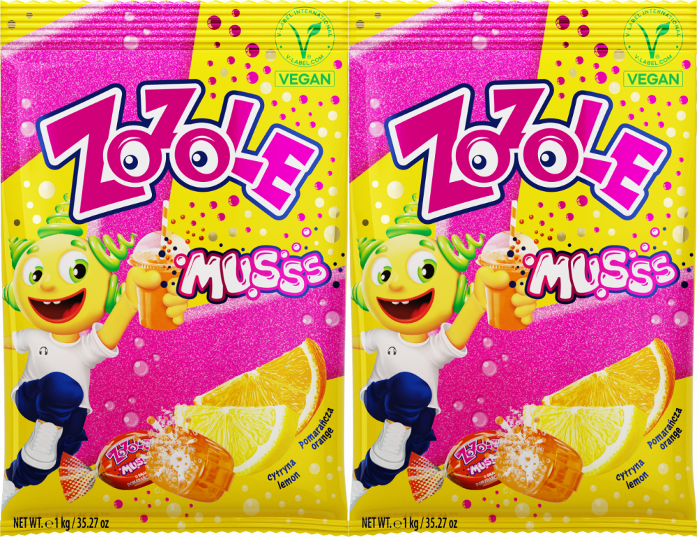 2x Cukierki Mieszko Zozole, cytryna/pomarańcza, 1kg