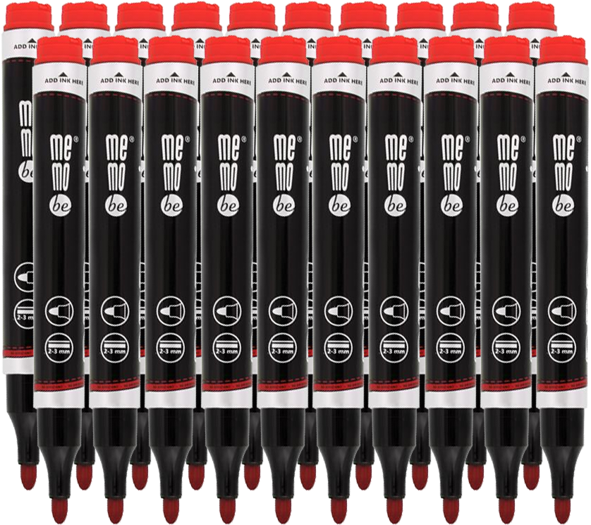 20x Marker permanentny MemoBe, okrągła, czerwony