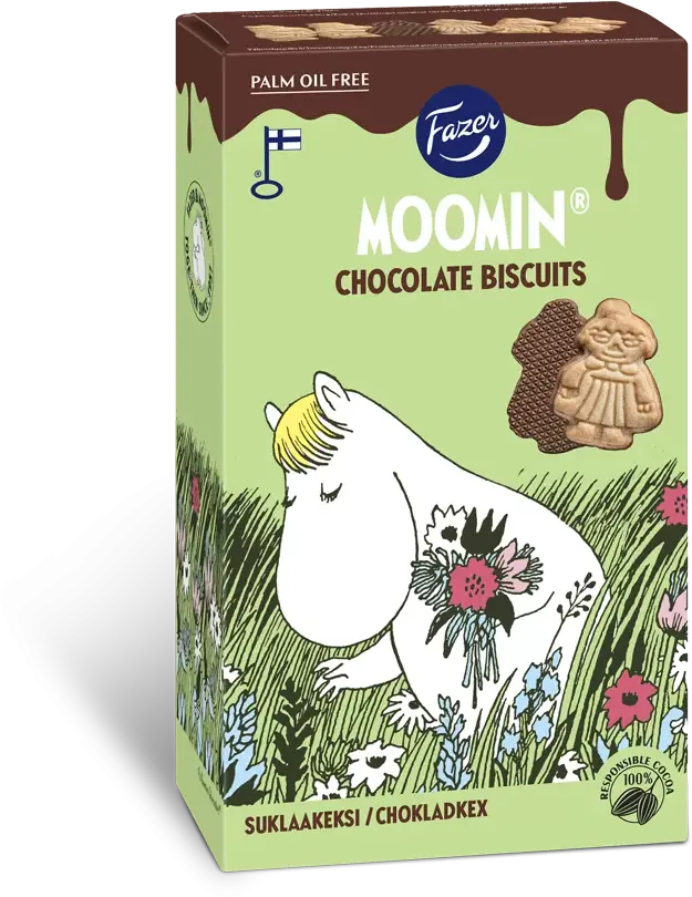 Herbatniki Fazer Moomin, z czekoladą, 175g