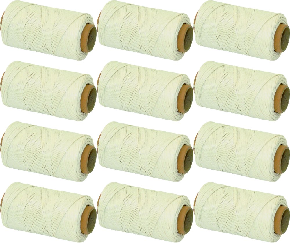12x Nici lniane Q-connect wzmocnione, 100g, 220m, biały