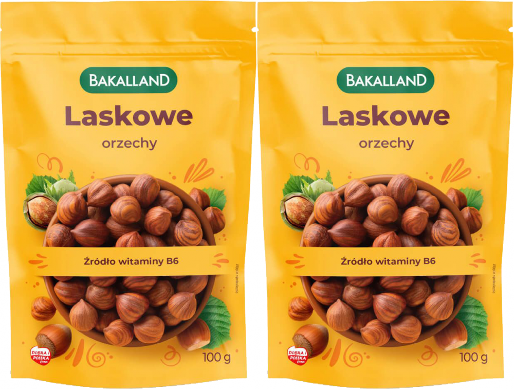 2x Orzechy laskowe Bakalland, 100g
