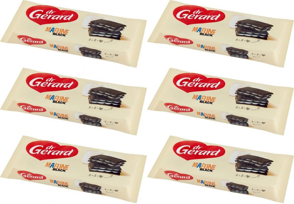6x Ciastka Dr Gerard Mafijne, kakaowo-śmietankowy, 216g