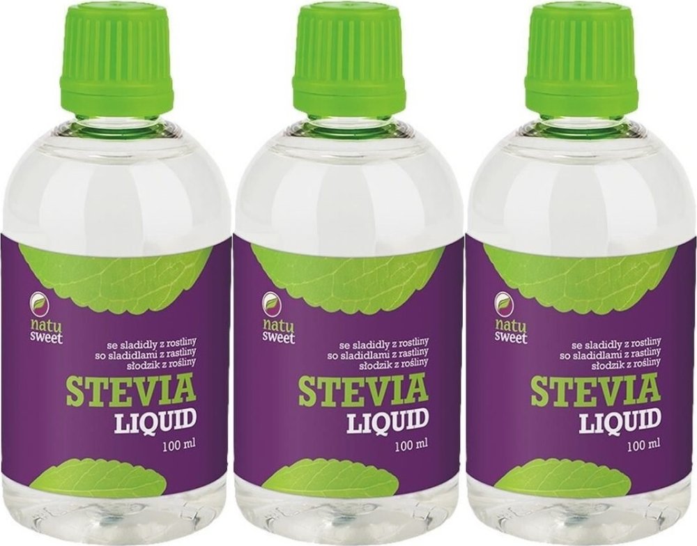 3x Stevia NatuSweet, w płynie, 100 ml