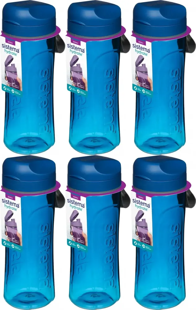 6x Bidon Sistema Tritan Swift, 600ml, mix kolorów