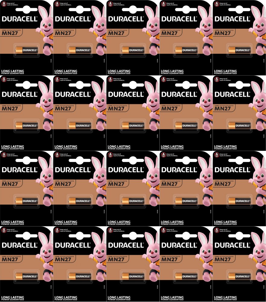 20x Bateria alkaliczna Duracell, MN27, 1 sztuka
