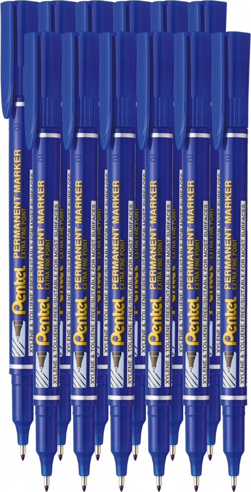 12x Foliopis Pentel NF450, okrągła, 1.6mm, niebieski