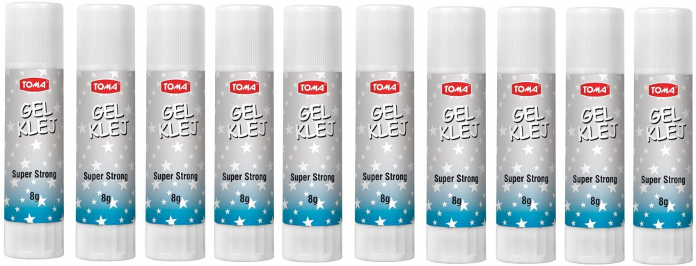10x klej żelowy Toma, w sztyfcie, 8g