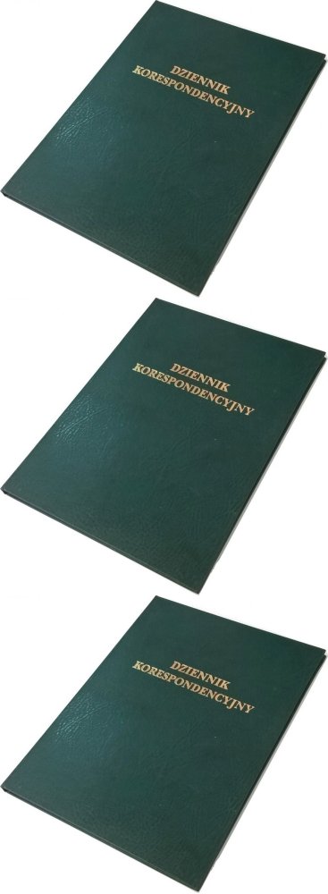 3x Dziennik korespondencyjny Barbara, A4, 300 kart, zielony