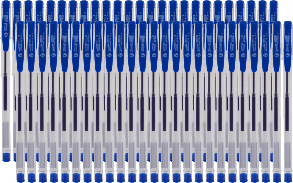 50x Długopis żelowy MemoBe, 0.7mm, niebieski