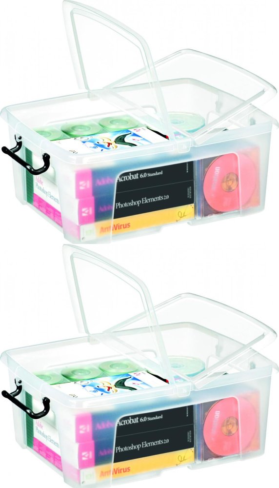 2x Pojemnik biurowy Cep Smartbox, 24l, transparentny