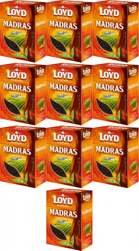 10x Herbata czarna liściasta Loyd Madras, 100g