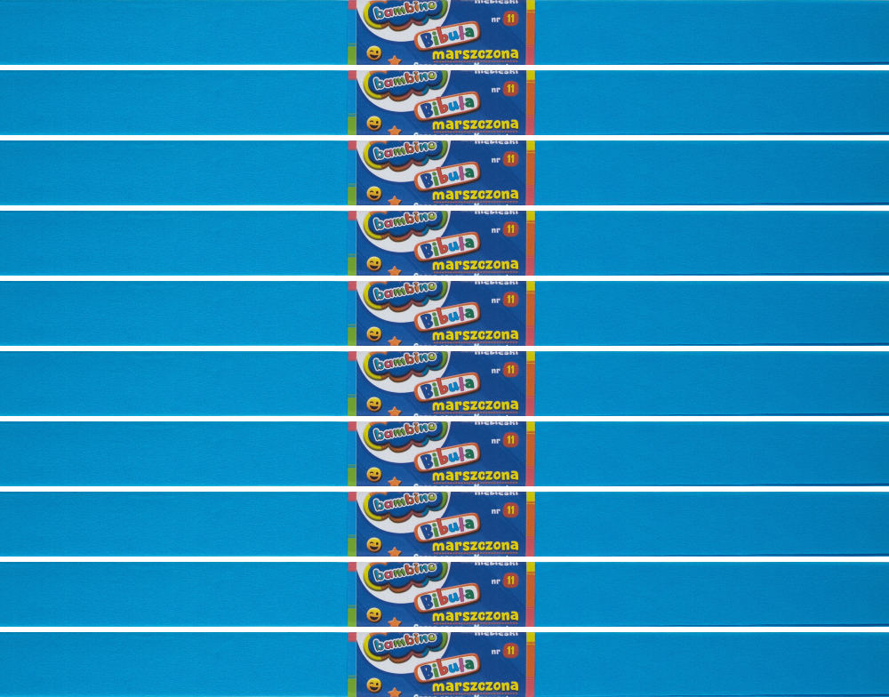 10x Bibuła marszczona Bambino, 200x50cm, niebieski