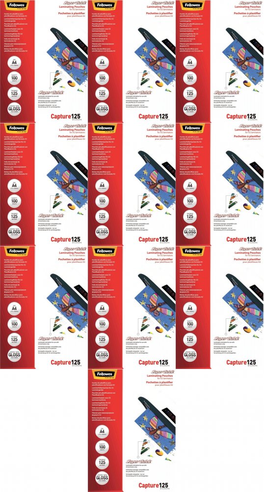 10x Folia do laminowania Fellowes Super Quick, A4, 2x125 μm, 100 sztuk