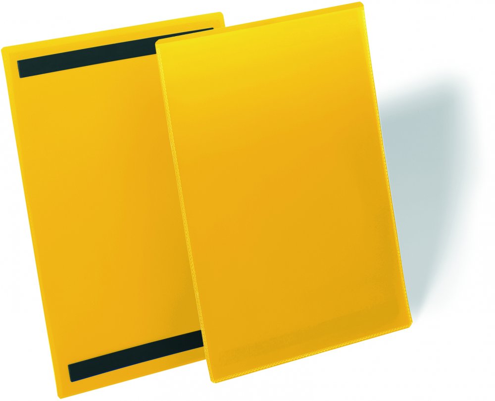 Kieszeń magnetyczna Durable, 297x210 mm, A4, pionowa, 50 sztuk, żółty