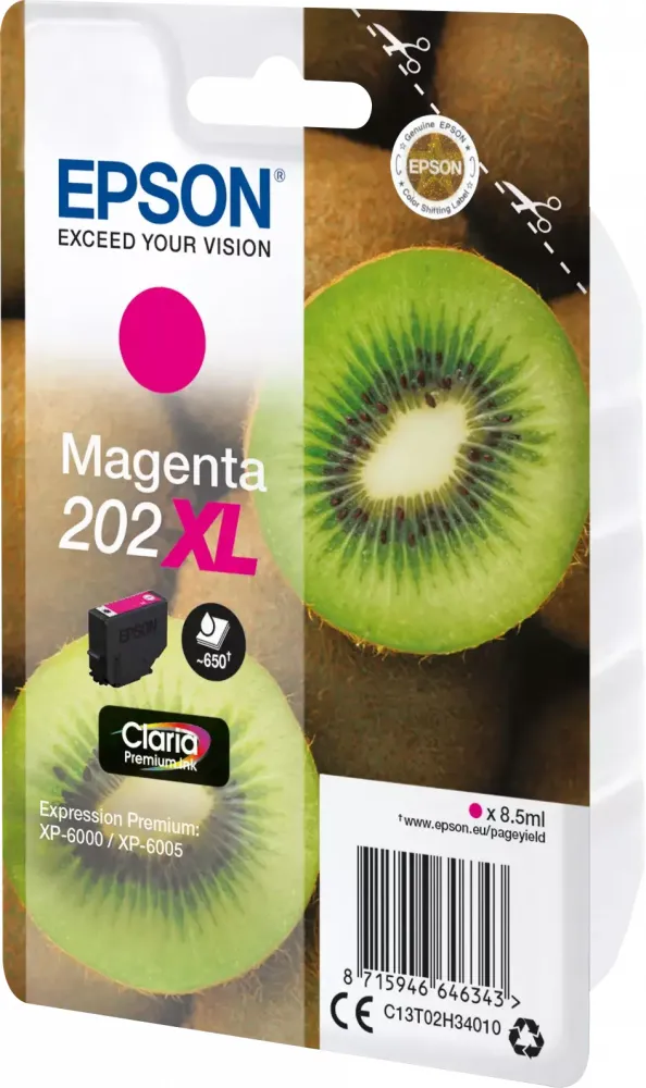 Tusz Epson (C13T02H34010, 202 XL), 8.5ml, magenta (purpurowy)