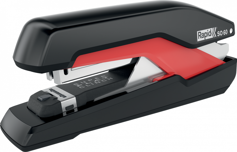 Zszywacz Rapid Supreme Omnipress SO60, do 60 kartek, czarno-czerwony