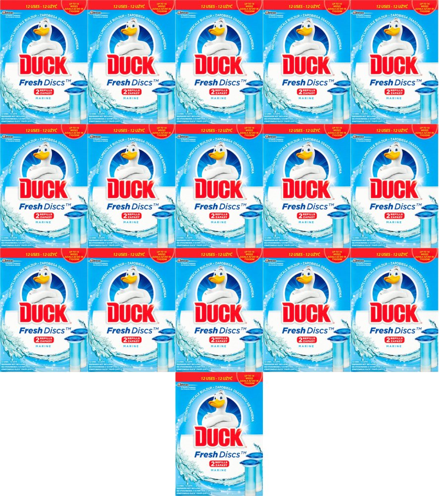 16x Krążki żelowe Duck Marine, 2 x 36ml, zapas, morski