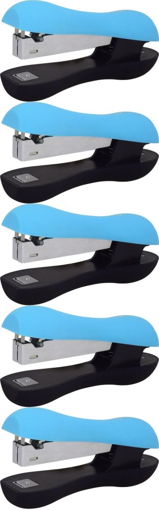 5x Zszywacz biurowy MemoBe Soft Touch, do 16 kartek, niebiesko-czarny