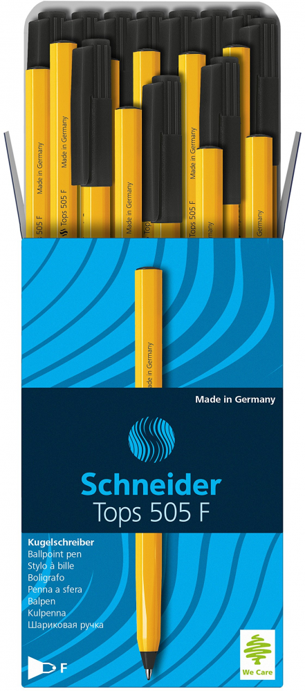 Długopis Schneider TOPS 505, F, czarny 50sztuk