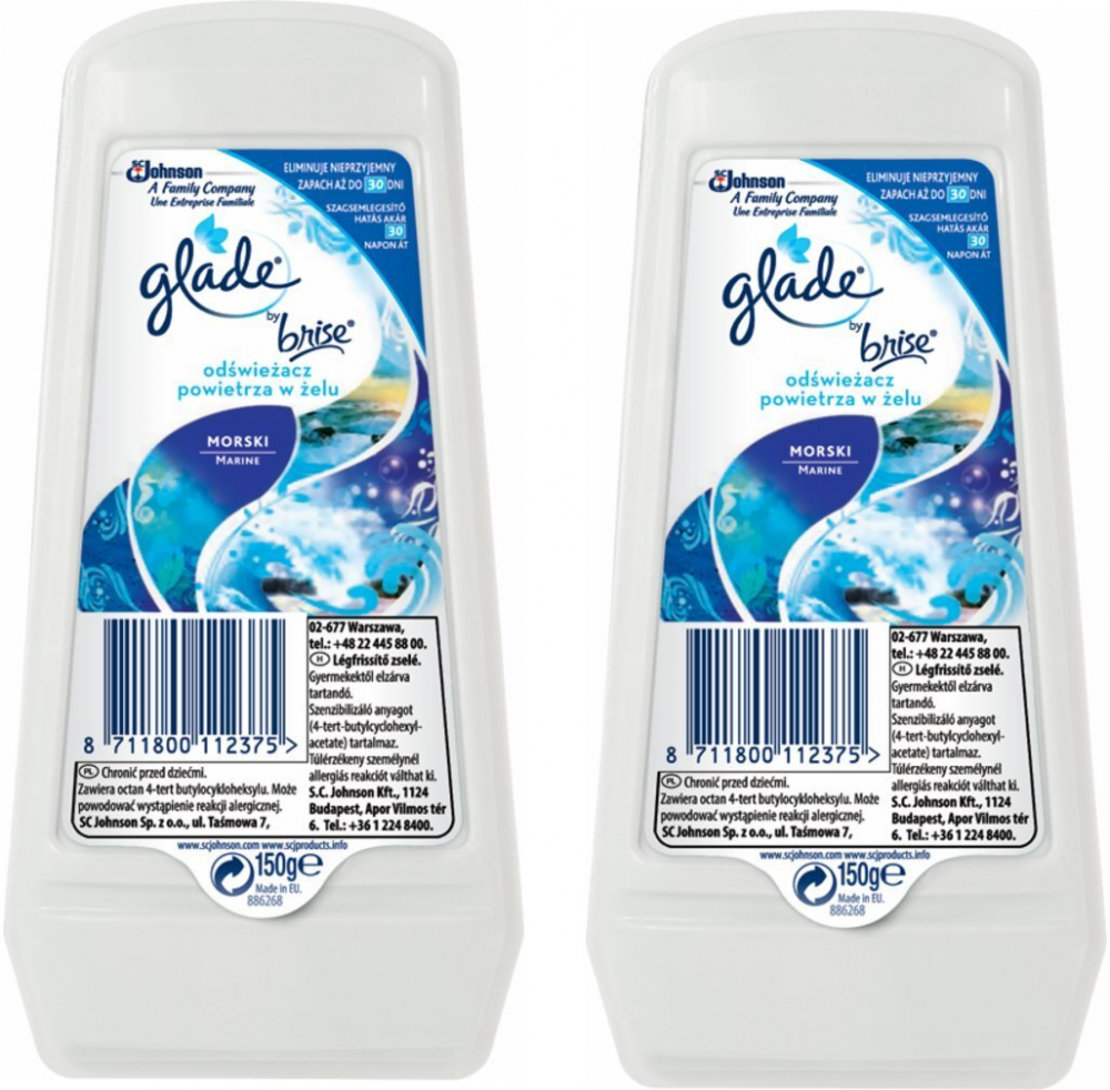 2x odświeżacz powietrza Glade by Brise, morski, żel, 150g