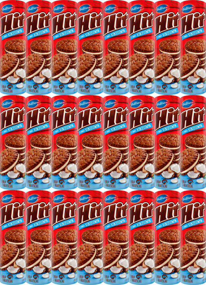 24x Ciastka Hit, kokosowy, 220g