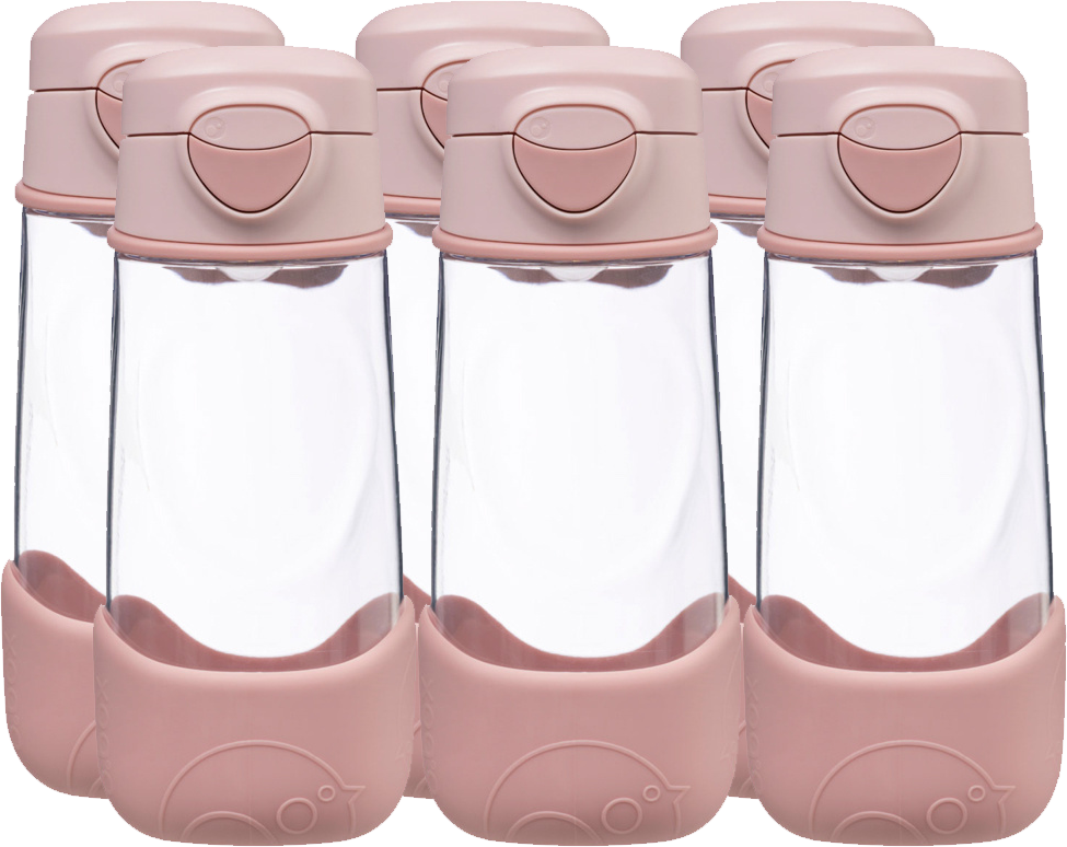 6x Bidon na wodę B.Box, z ustnikiem, tritan, 450 ml, Blush Crush