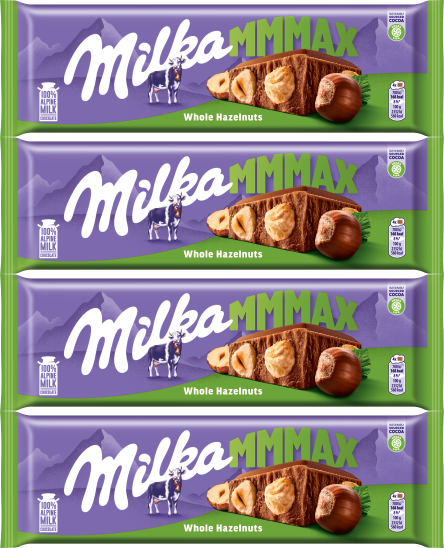 4x Czekolada Milka z orzechami, 270g