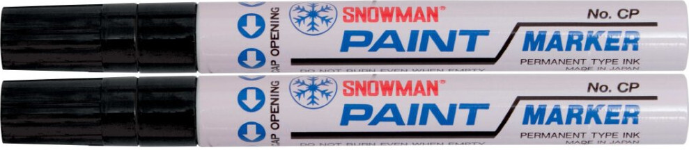 2x Marker olejowy Snowman, gruby, okrągła, czarny
