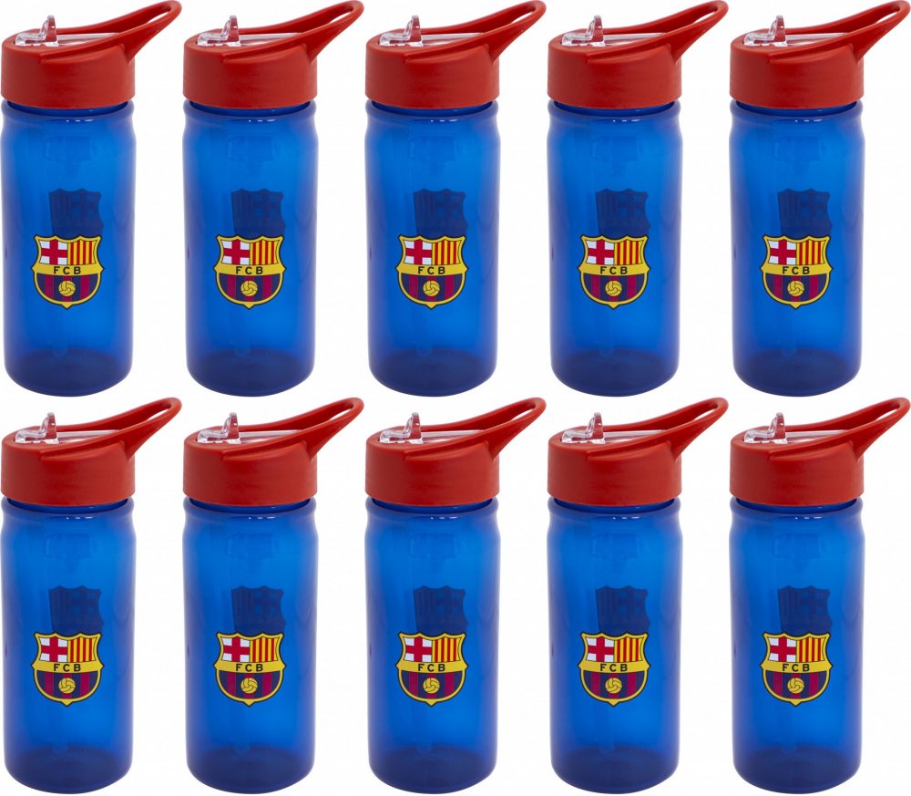 10x Bidon na wodę Astra FC Barcelona, z rurką, 450ml, bez BPA