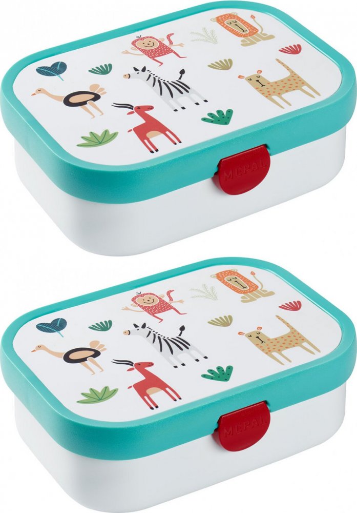 2x Lunchbox Mepal Campus, animal friends, 750ml, 18x13x6cm