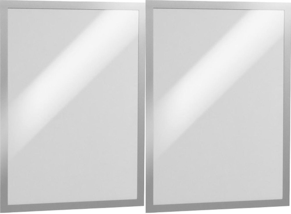 2x Ramka magnetyczna Durable Duraframe, samoprzylepna, A3, 2 sztuki, srebrny