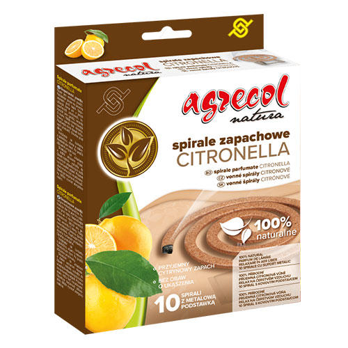 1 pac, Spirale parfumate citronella - : Mod de ambalare: 10 buc