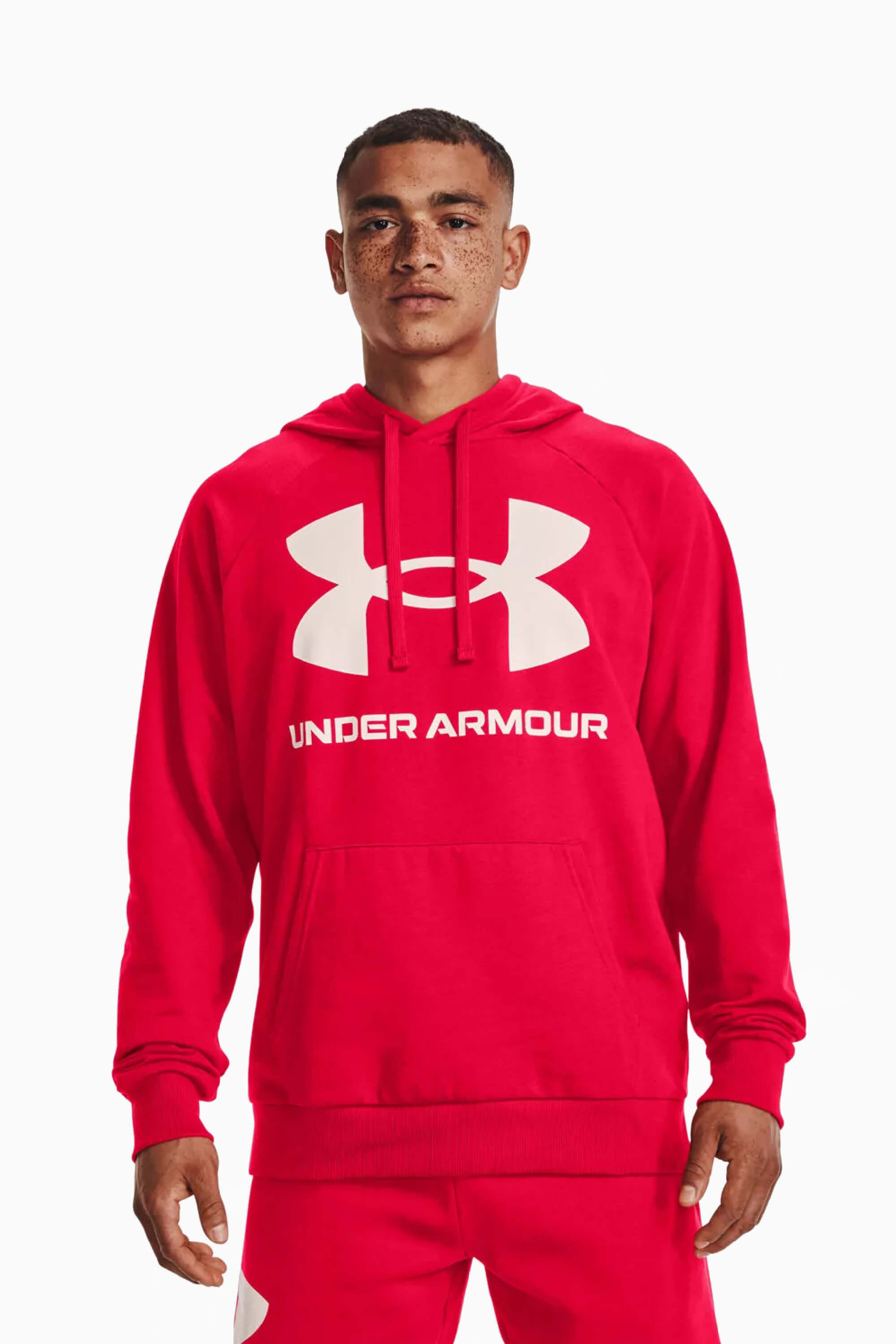 Bluza z kapturem Under Armour Rival Fleece - Czerwony