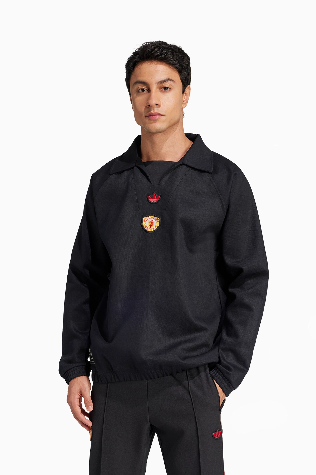 Bluza adidas Manchester United 24/25 Terrace Icons Drill - Czarny
