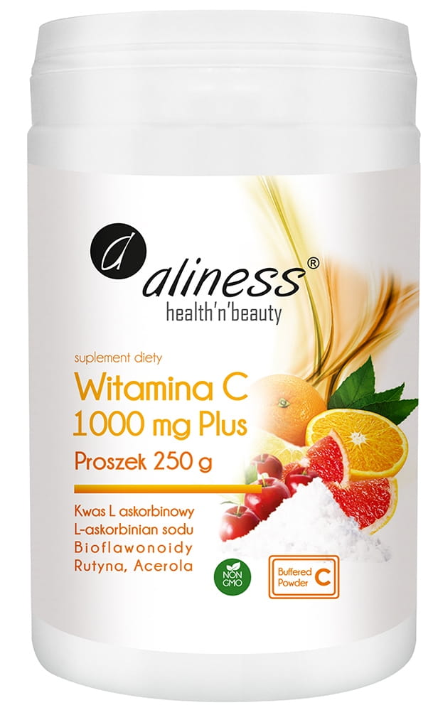 Witamina C 1000mg Buforowana PLUS 250g proszek Aliness