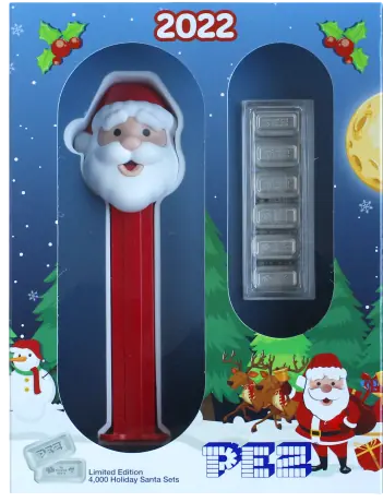 Srebrna sztabka dyspenser PEZ 6 x 5 g - wysyłka 24 h!